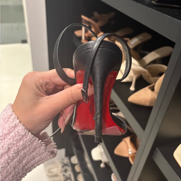 Christian Louboutin Loubigirl Black Ankle Strap Heels - Picture 8 of 12